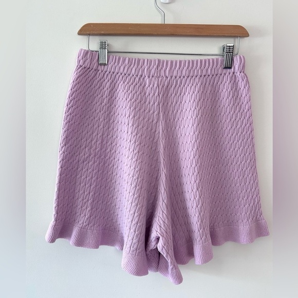 WAYF’98 Ribbed Knit Ruffle Shorts – Small - Picture 2 of 7